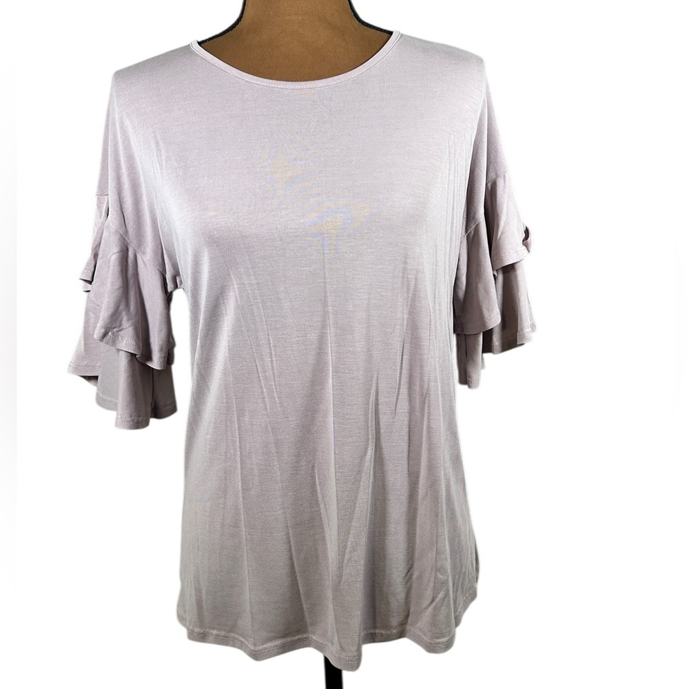 Lavender Field Ruffle Sleeve Blouse